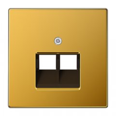 Virsma UAE datu rozetei 2 x 8-polig, Metall mit echter Goldauflage, Serie LS, zelta krāsā