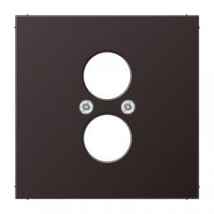 Virsma ar 2 vietām 18,5 mm Ø, Aluminium lackiert, Serie LS, tumša (lackiertes Aluminium)