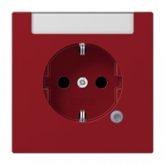 Kontaktligzda SCHUKO, 16 A 250 V ~, ar indikātoru, marķējams, ar bērnu drošību, termoplasts, sarkans