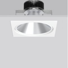 PASCALA square, 11...39 W, 1500...4500 lm, 830, white, on/off Recessed downlights, L 242 B 242 H 3 H