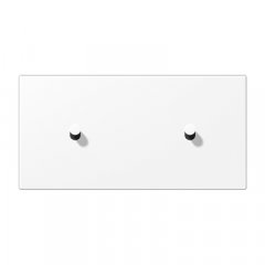 Virsma slēdžiem, 2-viet, 2 x 1 rotācijas slēdzis, horizontāli montējams, Serie LS 1912, sniegbalta matt (lackiertes Aluminium)