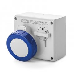 Kontaktligzda ar atdalītāju INTERLOCKED SOCKET 2P+E IP67 32A 6h