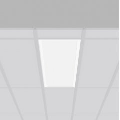Gaismeklis SIDELITE ECO, 29...38 W, 3200...4000 lm, 830, white, on/off Lay-in luminaires, L 1245 B 308 HEL 37, Plastic (PMMA) opal
