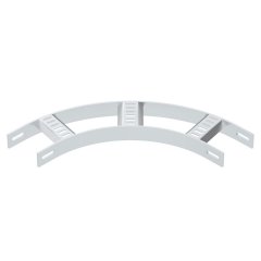 90° līkums ar trapecveida spraišļiem B110mm, Alu, GB