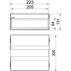 Ugunsdrošības kārba, 4-pusēja 300x223x130, V2A, 1.4301, 2B PMB 620-4 A2