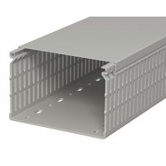 Perforēts vādu kanāls 80x120x2000, PVC, akmens pelēks, 7030 LK4 N 80120