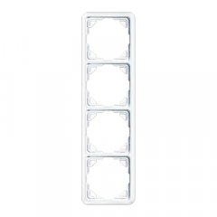 Rāmītis 4-vietīgs, vertikālā un horizontālā montāža, duroplasts, ST 550, balts
