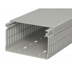 Perforēts vādu kanāls 60x100x2000, PVC, akmens pelēks, 7030 LK4 N 60100