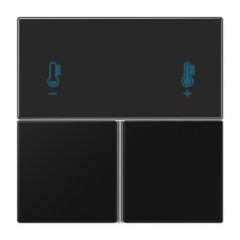 Taustiņs 3-viet, F40 KNX telpas kontrolierim, Serie LS, grafīta melns matēts