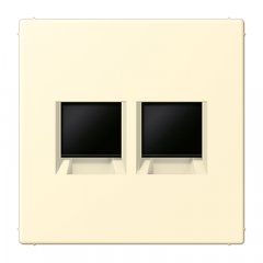 Virsma (ar fiksatoru) modulārai datu rozetei 2-vietīga, UMA-CAT6A, termoplasts lakots, Serie LS, blanc