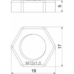 Uzgrieznis M12, PS, gaiši pelēks, 7035