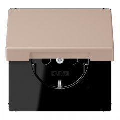 Kontaktligzda SCHUKO, 16 A 250 V ~, ar vāciņu, Serie LS, ombre brûlée claire