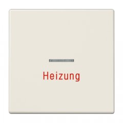 Taustiņs 1-viet, ar indikācijas logu, apkures slēdzim ar uzrakstu, duroplasts, Serie LS, ziloņkaula