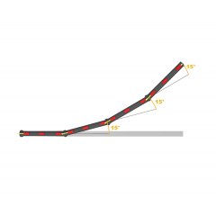 EVOCAB SPLIT N750 caurule OD 220mm, ID 200mm, 10 mm sieniņas biezums, 1m, melna, ar sarkaniem klipšiem