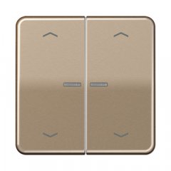 JUNG HOME taustiņš 2-viet, ar bultiņu simboliem<br />
, Aluminium eloxiert, Serie CD, gold-bronze