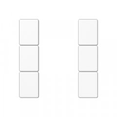 Taustiņs 3-viet, F50, Serie AS/A, balts