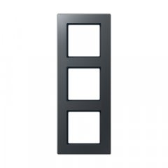 Rāmītis 3-vietīgs, vertikālā un horizontālā montāža, termoplasts krāsots, A CREATION, matēts antracīts