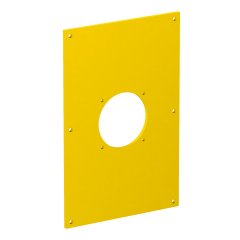 Montāžas adapteris 1-vietīgai 220V rozetei, 38x38 160x105x3mm, PVC, dzeltens, 6000 VHF-P7