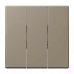 Taustiņs 3-viet, termoplasts lakots, Serie LS, ombre naturelle moyenne