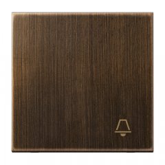 Taustiņs 1-viet, ar zvana simbolu, misiņš Serie LS, Messing antik