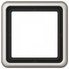 Rāmītis 1-vietīgs, vertikālā un horizontālā montāža, alumīnija eloxiert, CD 500, platīna krāsa