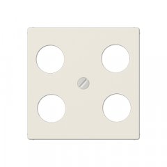 Centrālplate 4-vietīga SAT-TV-kontaktligzda (Hirschmann), termoplasts, Serie AS, ziloņkaula