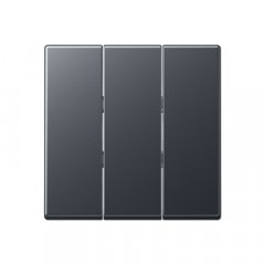 Taustiņs 3-viet, termoplasts, Serie A, antracīts matēts