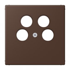 Centrālplate 4-vietīga SAT-TV-kontaktligzda (Ankaro), termoplasts, Serie LS, terre d'ombre brûlée 31
