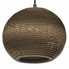 Decor Cardboard Ball Pendant E27 Brown