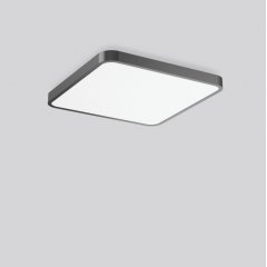 Gaismeklis TRIONA square, 76 W, 9900 lm, 840, anthracite, DALI Ceiling and wall luminaires, L 696 B 696 H 88, Plastic (PMMA) opal