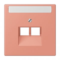 Virsma IAE/UAE-datu rozetei 2 x 8-polig, marķējams, termoplasts lakots, Serie LS, l'ocre rouge moyen