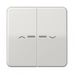 Taustiņs 2-viet ar indikācijas logu un virzienrādītāju, duroplasts, Serie CD, gaiši pelēks