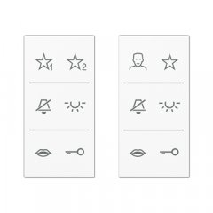 Marķējums slēdžiem Siedle In-Home-Bus Beschriftungsfolie, Serie AS/A