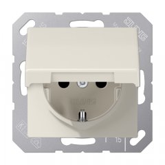 Kontaktligzda SCHUKO, 16 A 250 V ~, ar vāciņu, duroplasts, Serie AS, ziloņkaula