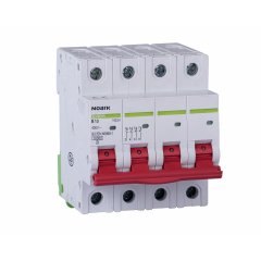 Miniatūrs jaudas slēdzis 10 kA Ex9BH 4P D32
