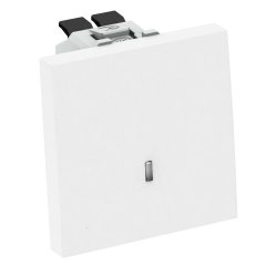 Slēdzis ar indikātoru 10 A, 250 V, PC, dzidri balts, 9010 WS-UKL RW1