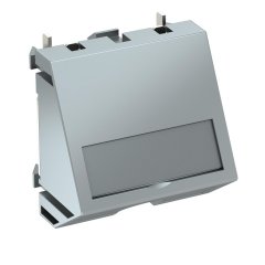 Kabeļu izvads taisns 45x45mm, PC, alumīnija lakots KAL-K11 AL1