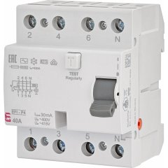 EFI-P4 AC 40/0.03 Noplūdes strāvas automāts 4P 40A 30mA - AC