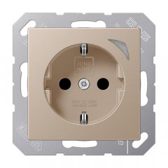 Kontaktligzda JUNG HOME SCHUKO®, 16 A 250 V ~, skrūvju spailes, ar indikātoru, ar bērnu drošību, termoplasts krāsots