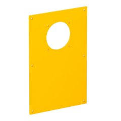 Nosegplāksne vienai kontaktligzdai 38x38 166x105mm, PVC, dzeltens, 6000 VHF-P12
