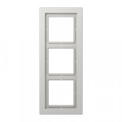 Rāmītis 3-vietīgs, vertikālā un horizontālā montāža, duroplasts, LS-DESIGN, gaiši pelēks