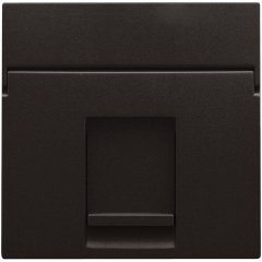 Central plate data 1x RJ, dark brown coated
