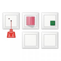 Avārijas zvanu komplekts ar UPS  AS sērija balts