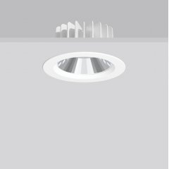 LEDONA round IP20, 30 W, 2600 lm, 827-865, white, DALI Recessed downlights, D 180 H 3 HEL 89, 71°