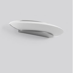 Gaismeklis RING OF FIRE, 21 W, 2050 lm, 830, aluminium, on/off Wall luminaires, L 595 B 210 H 83, Opal glass