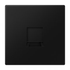 Virsma (ar fiksatoru) modulārai datu rozetei 1-vietīga, UMA-CAT6A, termoplasts lakots, Serie LS, grafītmelns matēts