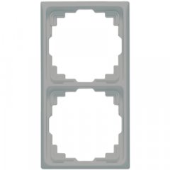 Montāžas rāmis kabeļu kanāliem 2-vietīgs, vertikālā un horizontālā montāža, termoplasts, CD, pelēks