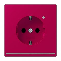 Kontaktligzda SCHUKO, 16 A 250 V ~, ar LED apgaismojumu, ar bērnu drošību, Serie LS, rouge rubia