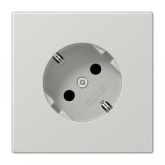 Kontaktligzda SCHUKO 45° leņķī, 16 A 250 V ~, duroplasts, Serie LS, gaiši pelēks