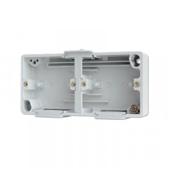 Kārba montāžai 2-viet, horizontālā montāža, Thermoplast, pelēks